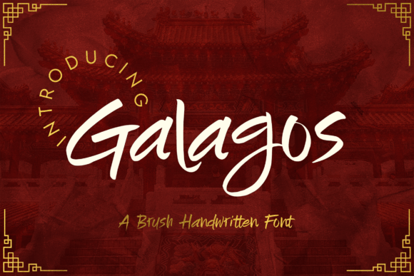 Galagos: A Festive Asian-Inspired Brush Font for Editors