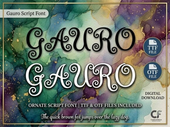 Gauro: A Royal Script Font for Web Design