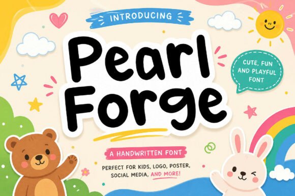 Pearl Forge: A Bold Handwritten Font for Web Design