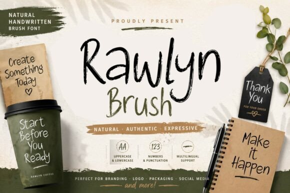 Rawlyn Brush: A Vibrant Display Font for Web Design