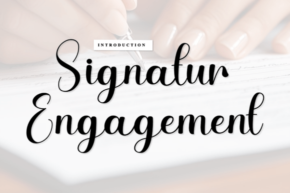 Signatur Engagement: A Rhythmic Script Font for Crafters